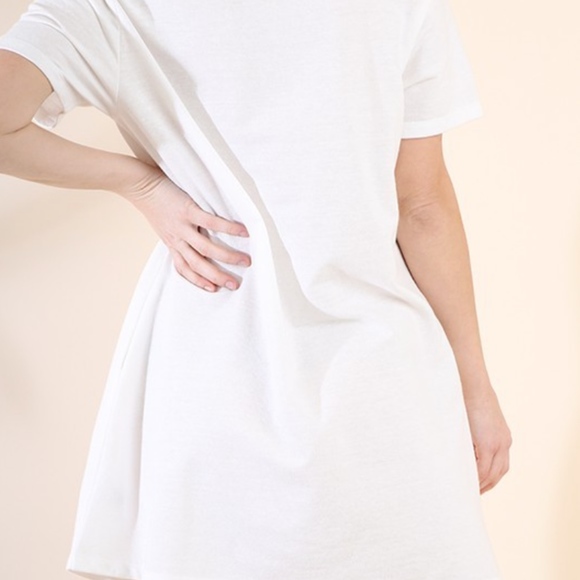 Floral Embroidered Pocket Tee Dress - Picture 6 of 6